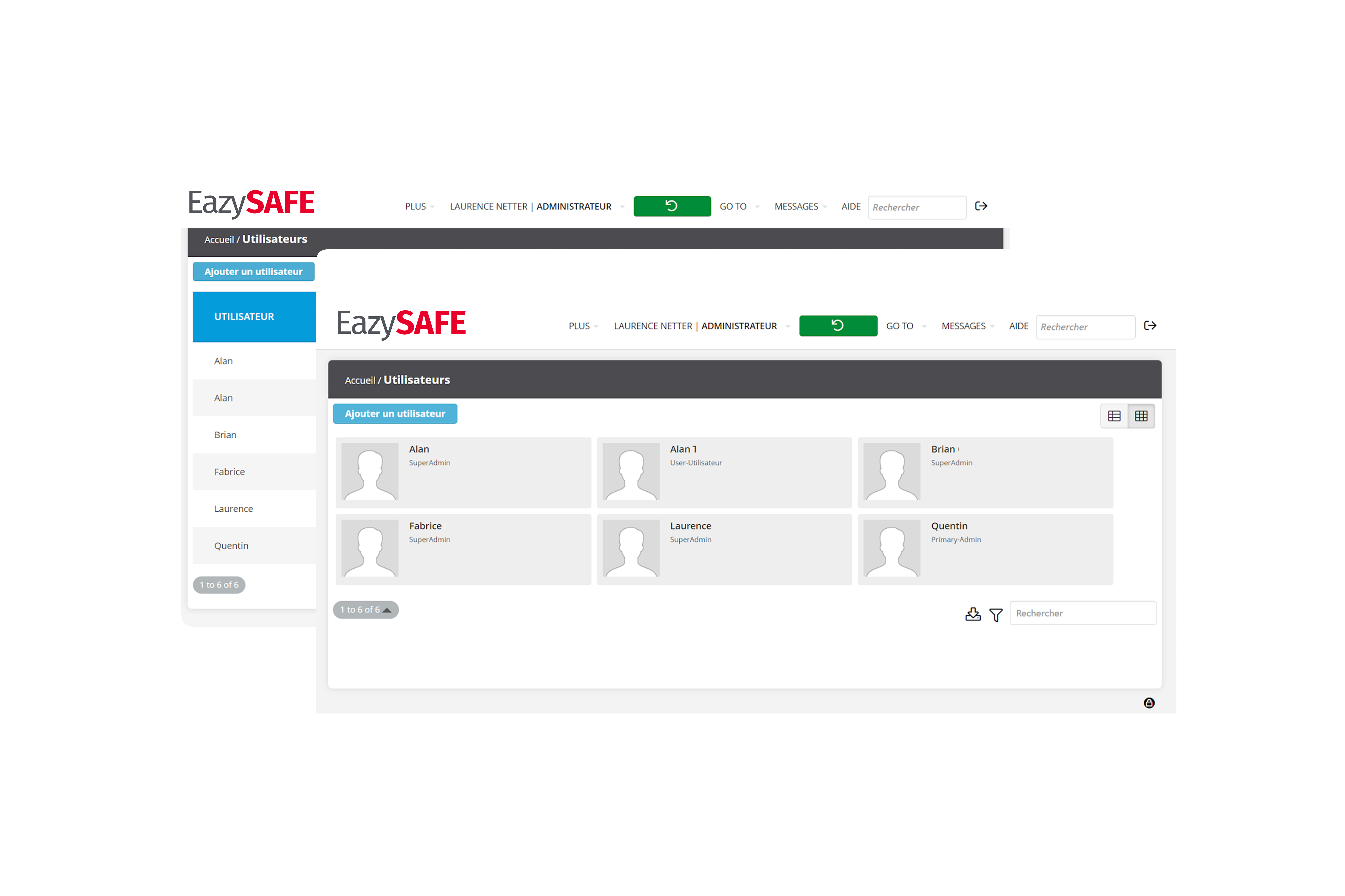 Gestion-utilisateurs-EazySAFE user's management