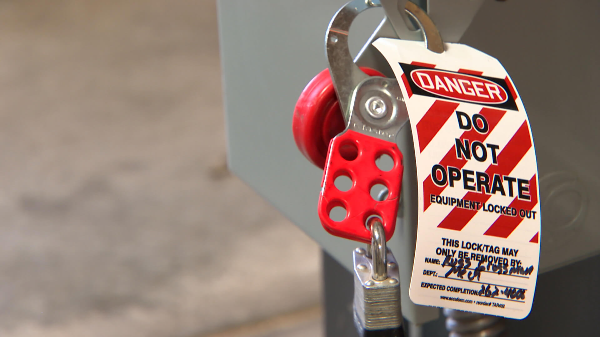 The importance of Lockout Tagout